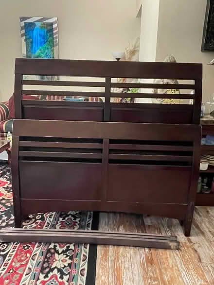 Photo of free Wooden headboard & footboard (Cheshire, near CHS) #1