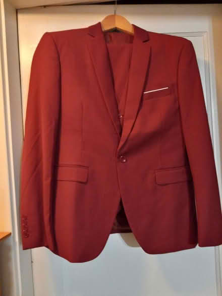 Photo of free Men's red suit, size medium (Holden) #1