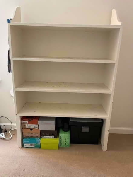 Photo of free White Wooden Bookcase (Midland Park NJ) #1