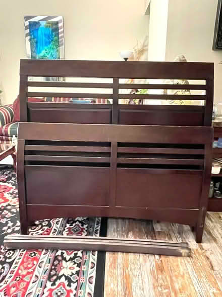 Photo of free Wooden headboard & footboard (Cheshire, near CHS) #2