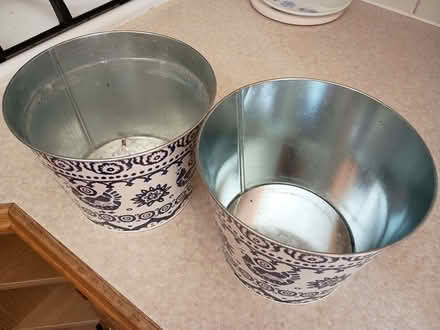 Photo of free Two printed plant pot holders. (Bromham MK43) #2