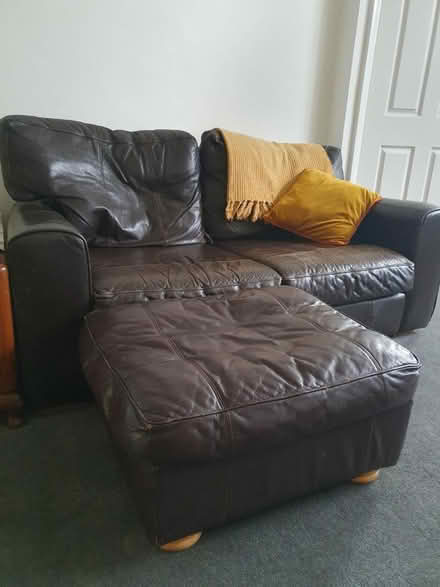 Photo of free Comfy Leather Sofa (WD25) #1