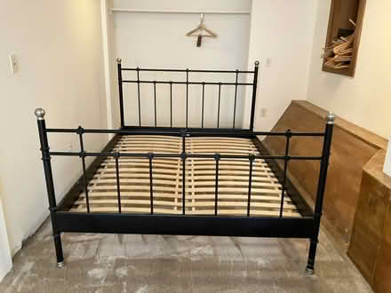 Photo of free Complete queen bed frame and base (105-115 Echo Ave) #2