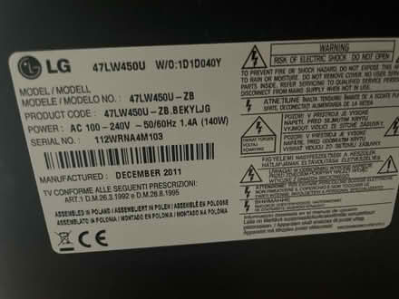 Photo of free Large tv fully working (SW20) #2