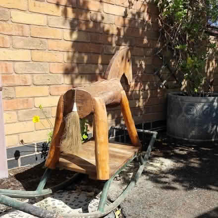 Photo of free old rocking horse on welded iron rocker (Whitton LD7) #2