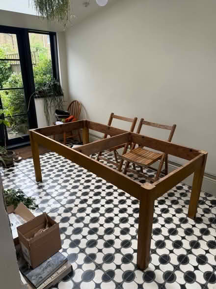 Photo of free Large wooden Table Base - seats 6-8 (Brixton Hill SW2) #1