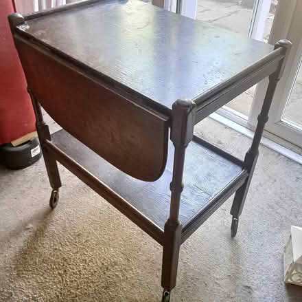Photo of free Gate leg side table on wheels (Edgware HA8) #1