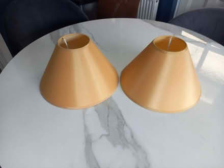 Photo of free 2 x Lamp Shades (Gold) (Grange CH48) #1