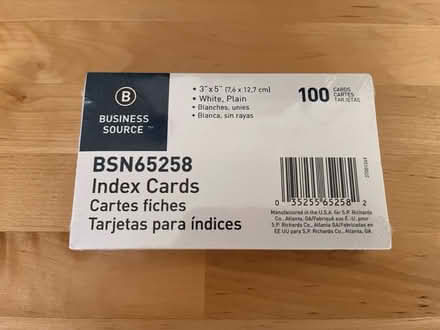 Photo of free Index cards (east Petaluma) #1