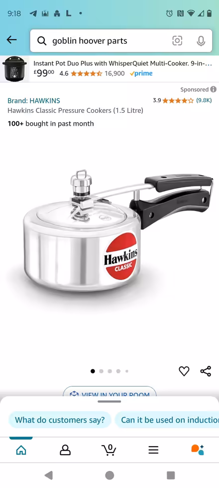 Photo of Pressure cooker and vacuum cleaner or pressure pot (Parkdale WV3) #1