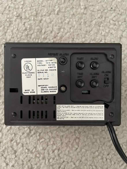 Photo of free Vintage Telechron Alarm Clock (West Plano) #2