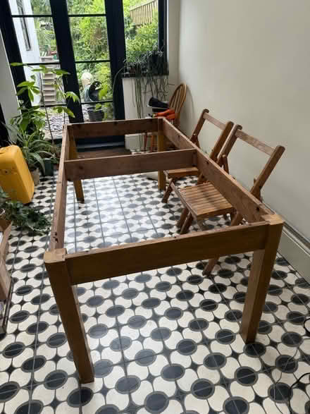 Photo of free Large wooden Table Base - seats 6-8 (Brixton Hill SW2) #2