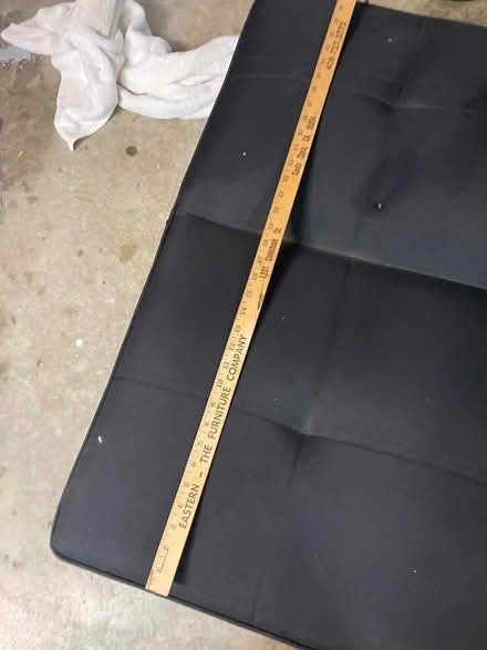 Photo of free Small black futon sofa 36 x 32“ (Foothill Blvd Cupertino) #2