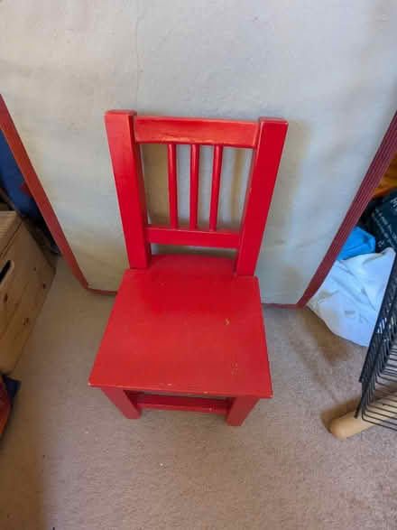 Photo of free Very Small red child's chair (S7 Nether Edge) #1