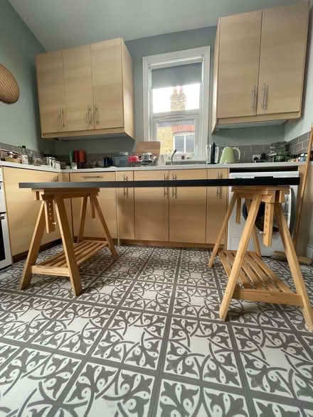 Photo of free Table/desk top & adjustable Trestle legs (Emlyn Gardens W4) #3