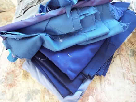 Photo of free Job lot various blue fabrics Remnants (Bingham NG13) #2