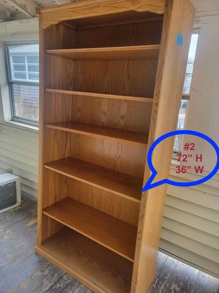 Photo of free tall wood bookcase (Somerville (Union Sq)) #1