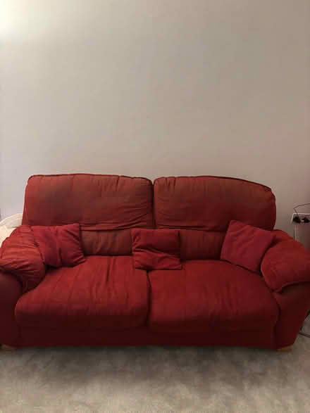 Photo of free Red 3 Seater Sofa (Heath Hayes WS11) #1