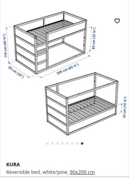 Photo of free IKEA Kura reversible kids bed (E9) #3