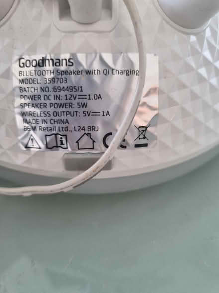 Photo of free Goodmans wireless charger + speaker (L13) #2