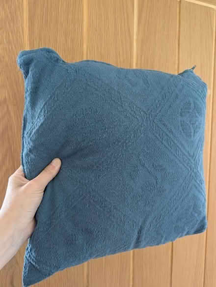 Photo of free Small blue cushion (Boxted CO4) #1