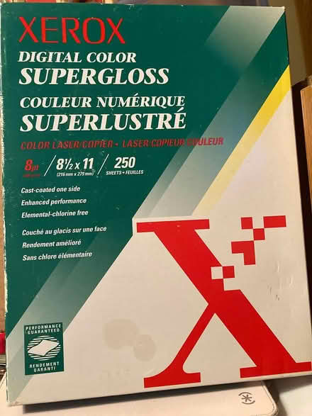 Photo of free Xerox SuperGloss Picture paper (Pascoag, RI) #1