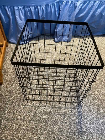 Photo of free Black metal storage bin (par) #1