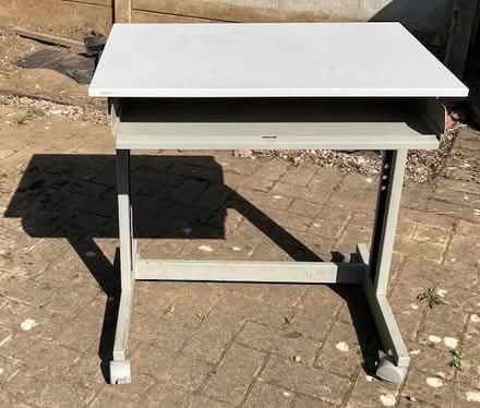Photo of free Metal computer desk on castors (Stoke Bishop BS9) #2