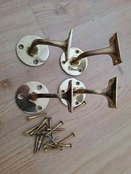 Photo of free Brass handrail brackets (Weybridge KT13) #1