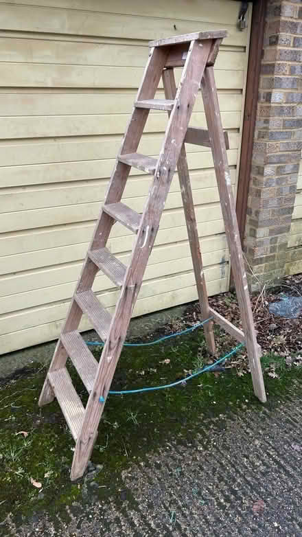 Photo of free Wooden step ladder (Goldsworth Park GU21) #1