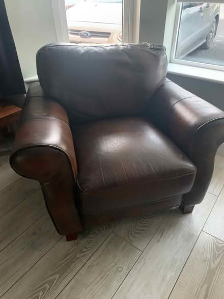 Photo of free Leather suite & ottoman (Clondalkin) #1