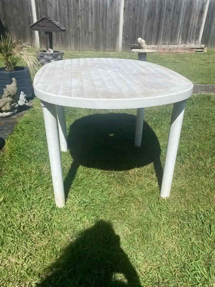 Photo of free Plastic Garden table and 4 chairs (Chatham ME4) #4