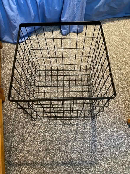 Photo of free Black metal storage bin (par) #2