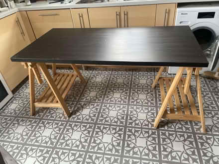 Photo of free Table/desk top & adjustable Trestle legs (Emlyn Gardens W4) #3