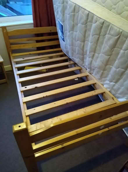 Photo of free Single Pine bed (Croft SN1) #1