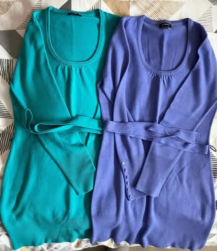 Photo of free 2 long-length jumpers, size 14 (St. Michaels Mead, B/Stortford) #1