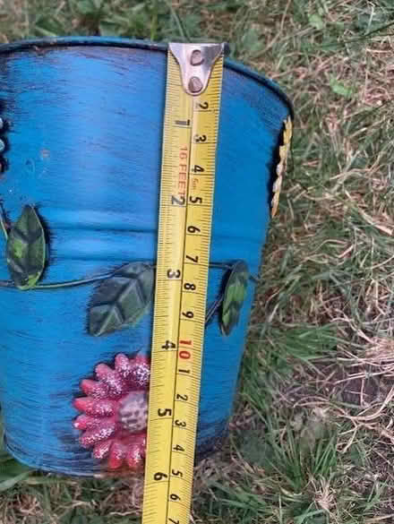 Photo of free Metal plant pot (Pooley Green TW20) #2