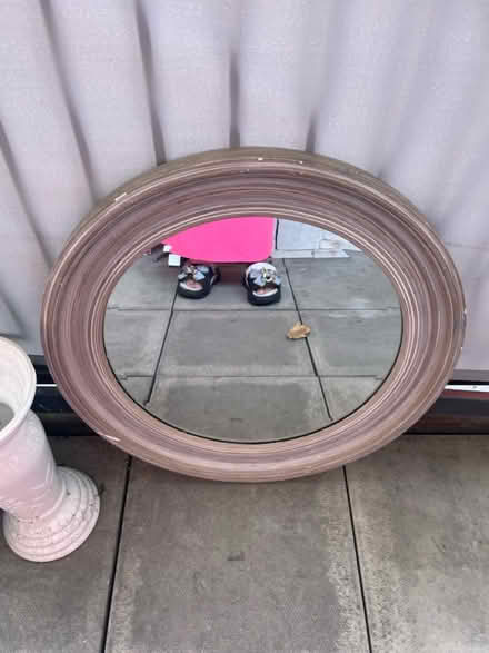 Photo of free Round mirror wooden (St Albans AL1) #1