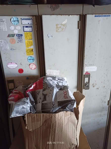 Photo of free Metal lockers - 3 available - or scrap metal? (Fords Farm RG31) #3