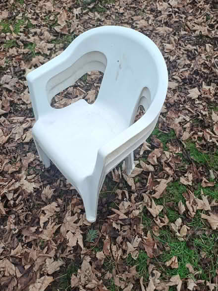 Photo of free Three plastic children's garden chairs (Buggs Bottom RG4) #1