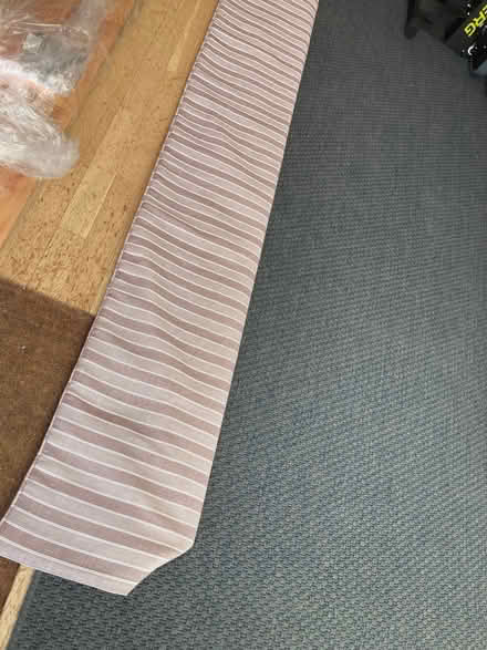 Photo of free pencil pleated curtains, striped rose and cream. (Morningside EH10) #2
