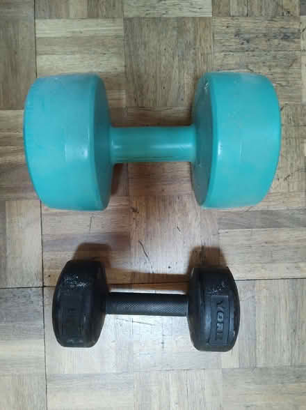 Photo of free Two 5kg dumbbells (Oxford-Freegle CGA OX3) #1