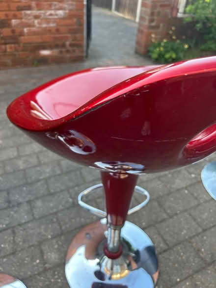 Photo of free 2 red bar stools (Newthorpe) #3