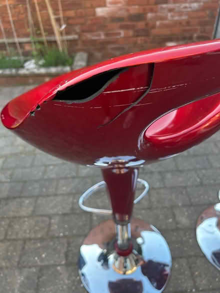 Photo of free 2 red bar stools (Newthorpe) #2
