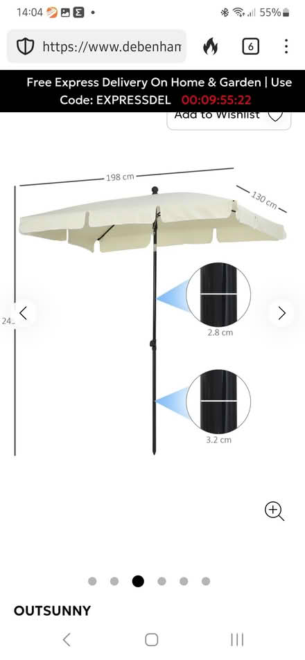 Photo of free Garden parasol (Wallisdown BH12) #3