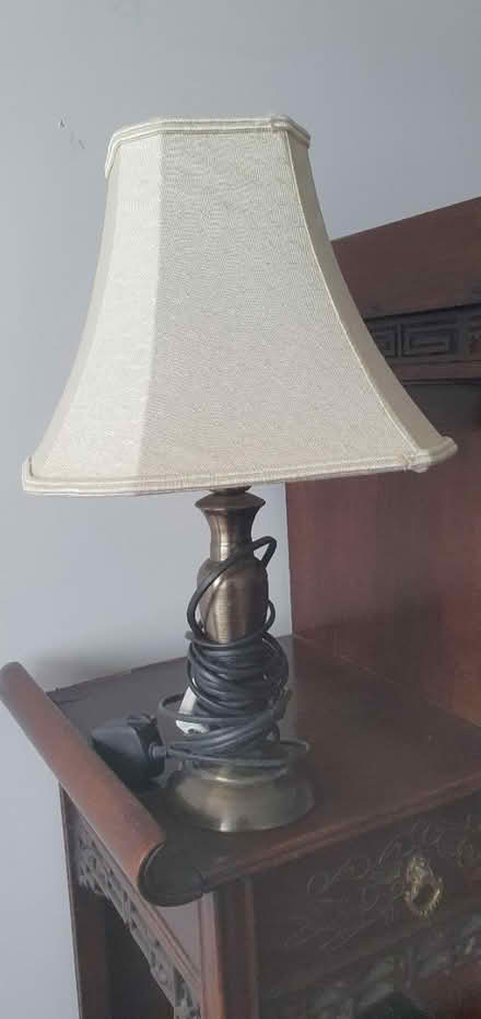 Photo of free Lamp with cream shade (Litchard, Bridgend CF31) #1