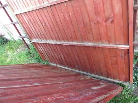 Photo of free two fence panels 6 ft x 6 ft wooden slatted (Addiscombe CR0) #4