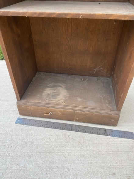 Photo of free Sturdy floor shelf unit (Darien - near 75th x Cass Ave.) #3