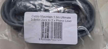 Photo of free 3.5mm Jack to 2 x Phono Lead (Harrogate HG1) #1