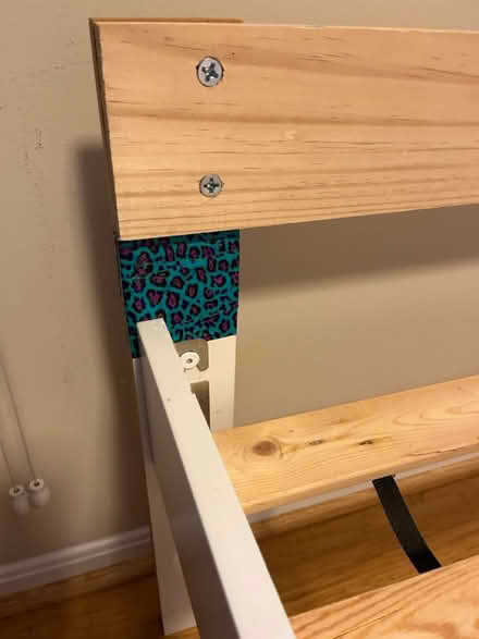 Photo of free Full size bed frame white wood (Kings park west) #2